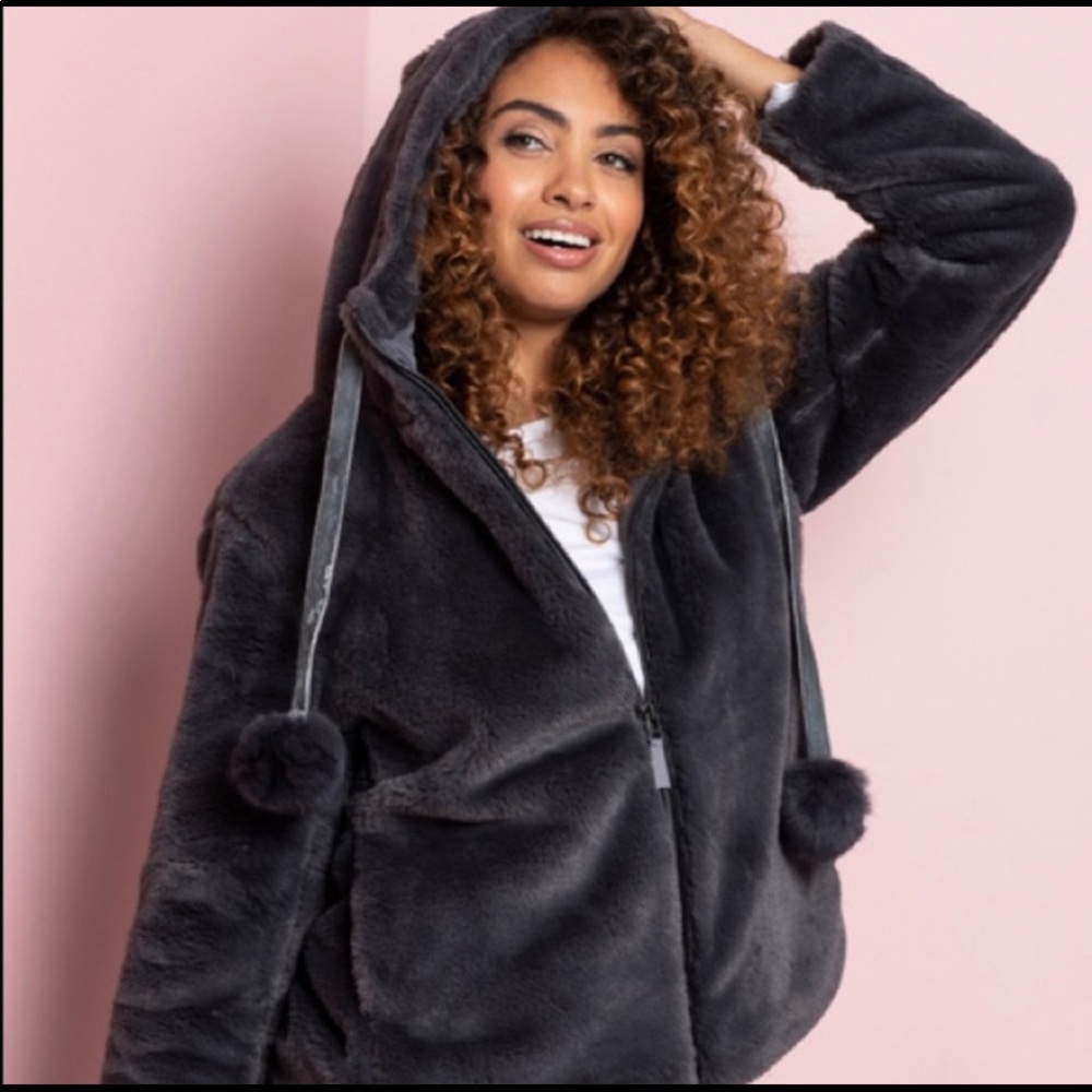Peach Pom Hoodie